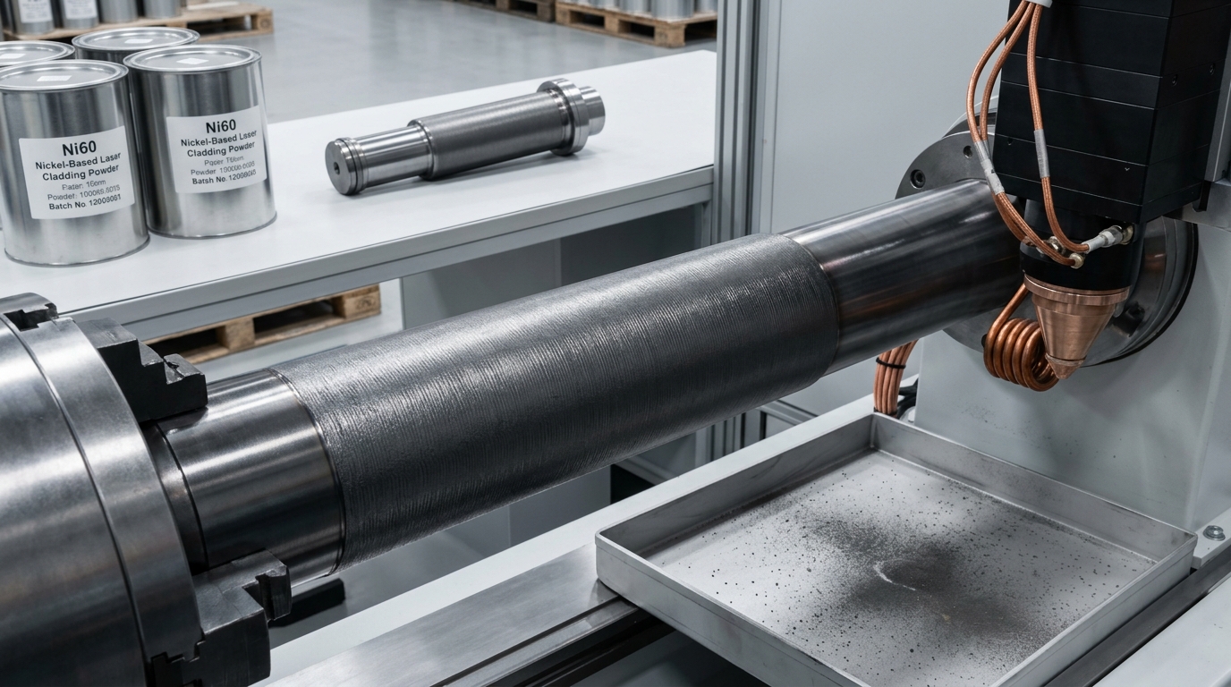 Laser cladding repair on a precision industrial shaft