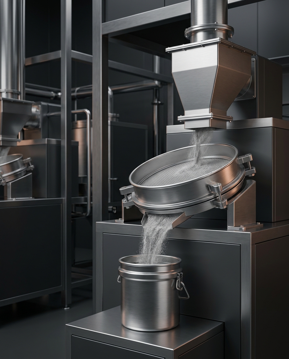 Modern closed-loop metal powder screening and collection system