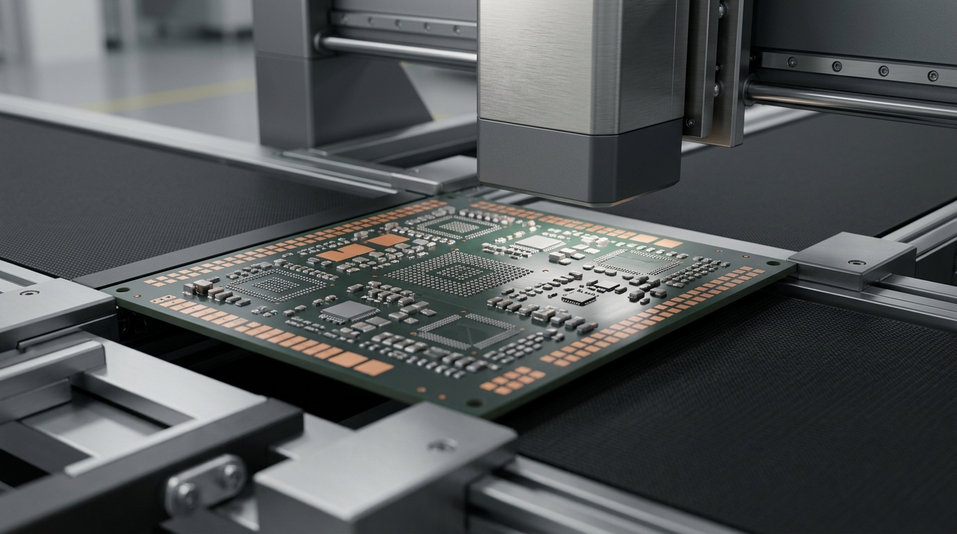 Precision electronics solder paste printing and reflow assembly